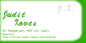 judit koves business card